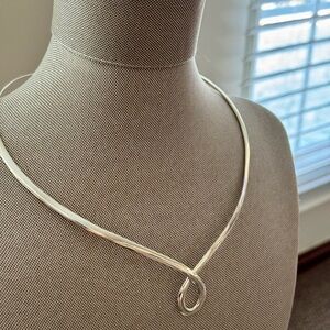 Sajen Sterling Silver Elegant Collar 
16”